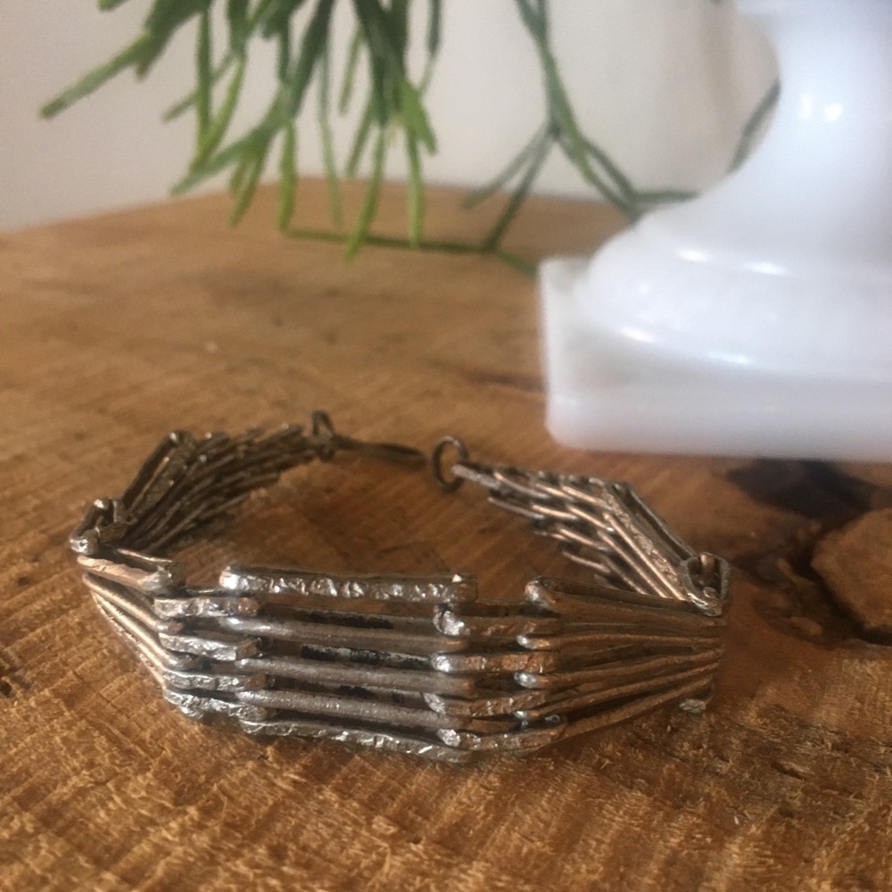 Vintage Bohemian Music Festival Silver Bracelet